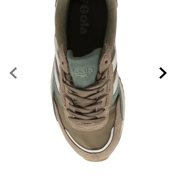 NIB Gola Chicago sneakers khaki/cappuccino/ off white US size 8 - Picture 10 of 13